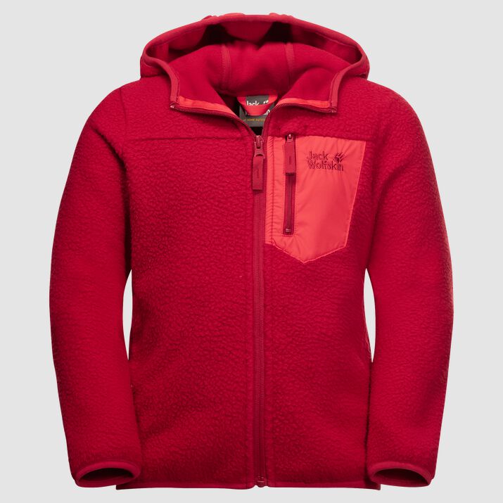 Jack Wolfskin Kids Ice Cloud Fleece Hoody Red 619784RJA